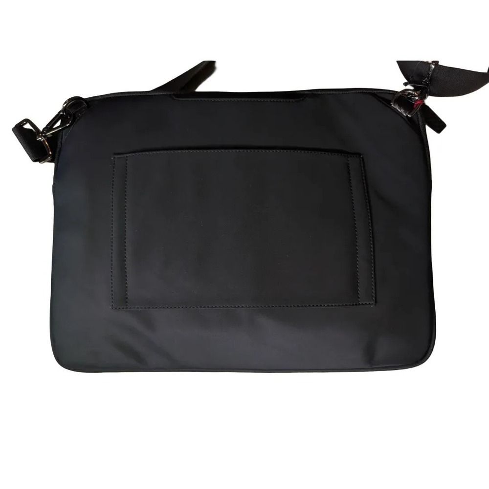 Tumi Mens Black Nylon Crossbody Messenger Bag Carbon Fiber Trim Zip NWT $395 - Picture 6 of 12